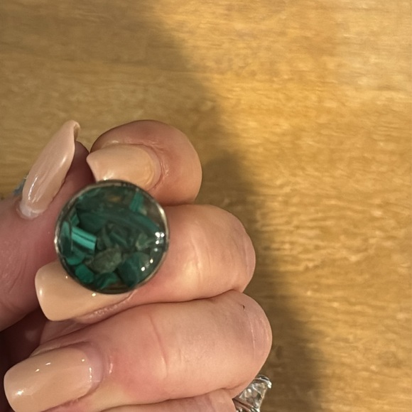 Vintage Taxco Sterling Yoel Eilat Stone Circle Cufflinks - Picture 8 of 8